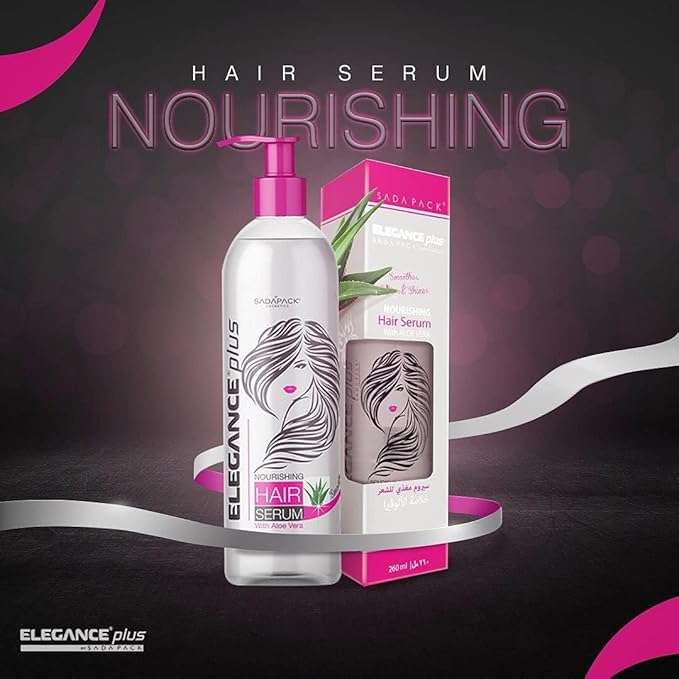 Elegance Plus Hair Serum, 10.1 Oz, Aloe Vera Based, Hair Serum that Nourishes and Softens your Hair, Long Lasting Shine
