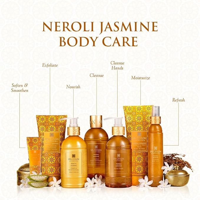 SPA CEYLON NEROLI JASMINE Calming Body Mist | Essential Oils | Aromatherapy Face and Body | Relaxing Pillow Mist | 100ml