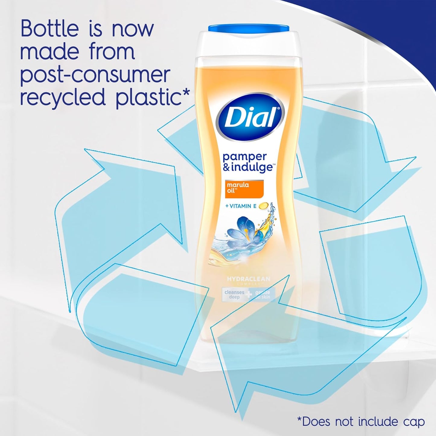 Dial Body Wash, Pamper & Indulge Marula Oil, 16 Fl Oz, (Pack of 4)