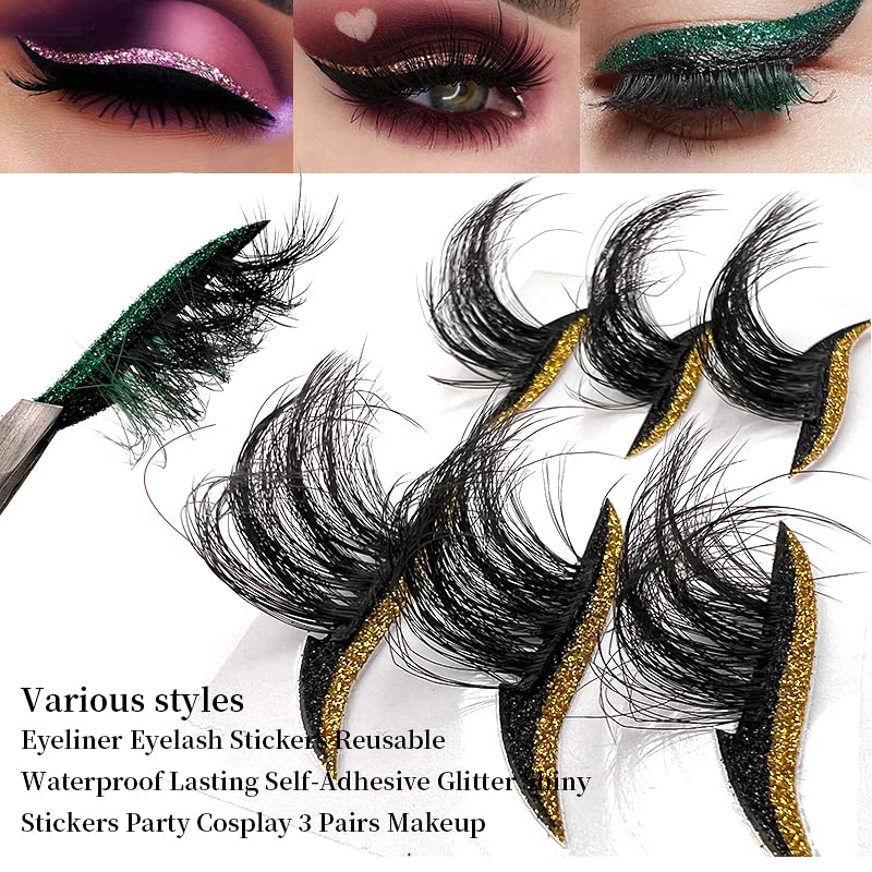 HBZGTLAD 3 in1 color eyeline Press On Nail with Eyelash Packing Boxes Set Package Pink White DIY Lashes and Nail Suit Box 1set… (SET-50)