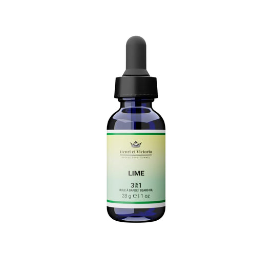 Beard Oil Lime Fragrance | Canadian Made by Skilled Artisan | Moisturizing, Non-Greasy, Natural Ingredients | 28g (1oz)