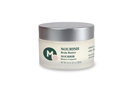 NOURISH Body Butter, Pregnancy Belly and Postpartum Skin Care, Natural Stretch Mark Cream with Shea & Cocoa Butter, Vegan, Clean & Cruelty-free, 3.4 oz