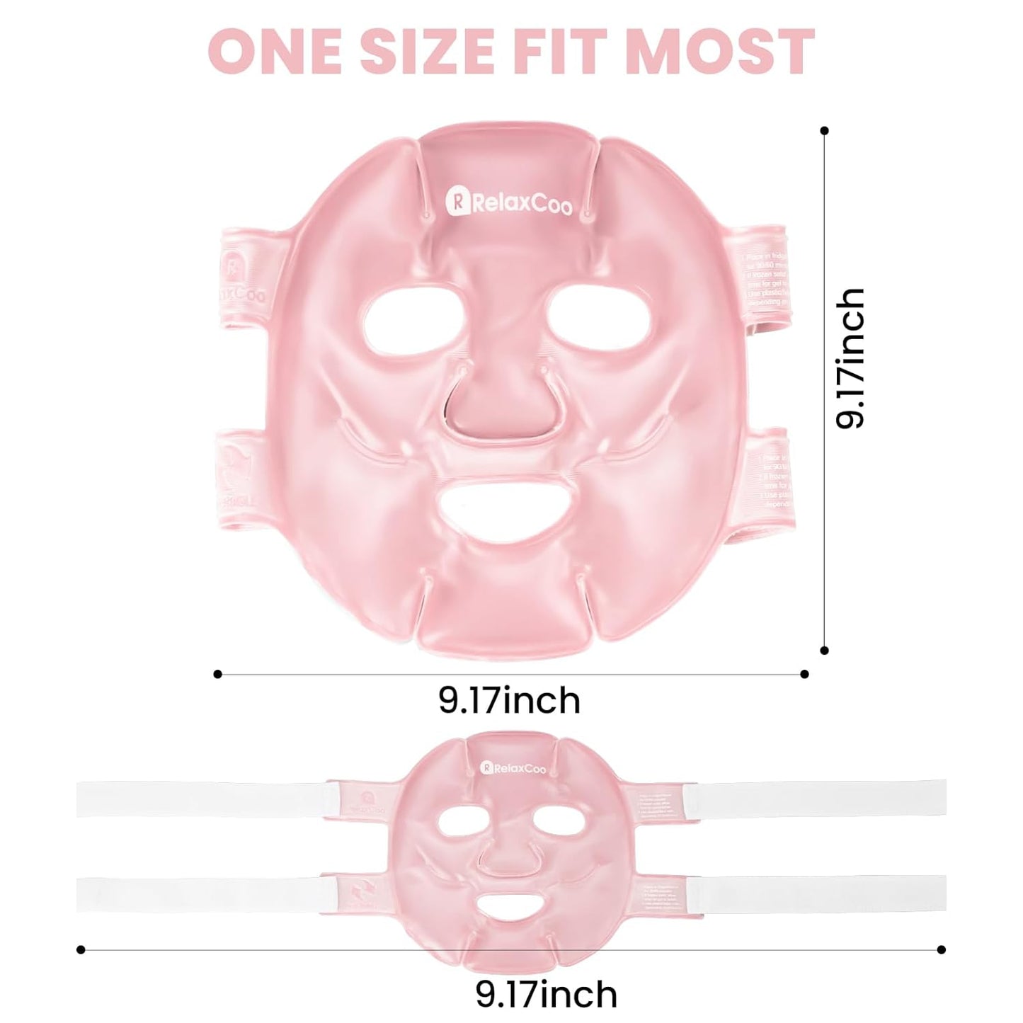 Cold Face Eye Mask Ice Pack Reduce Face Puff,Dark Circles,Gel Hot Cold Compress,Face SPA for Woman Sleeping, Pressure, Headaches, Skin Care, 2 Pack, Pink