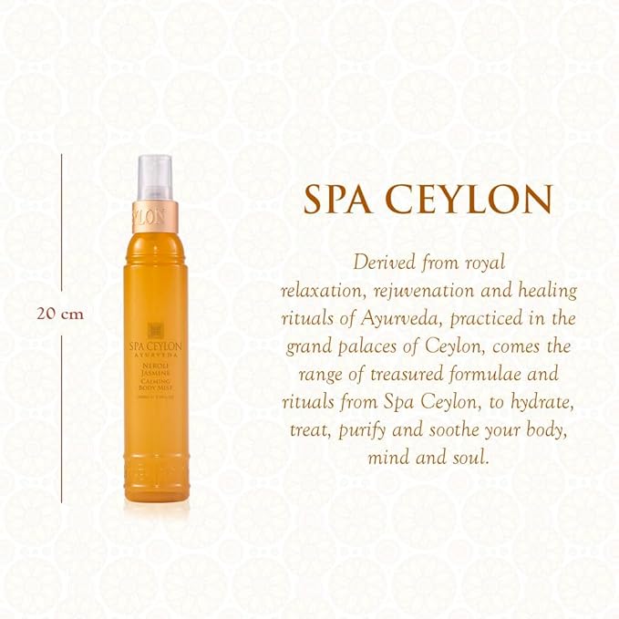 SPA CEYLON NEROLI JASMINE Calming Body Mist | Essential Oils | Aromatherapy Face and Body | Relaxing Pillow Mist | 100ml