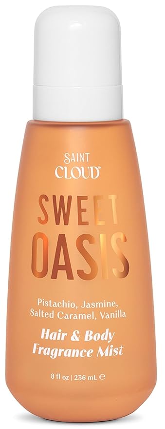 Saint Cloud Sweet Oasis Hair & Body Fragrance Mist w/Pistachio, Jasmine, Salted Caramel & Vanilla | Long-lasting, Refreshing, and Luxurious Scent for Head-to-Toe Freshness, 8 Fl Oz