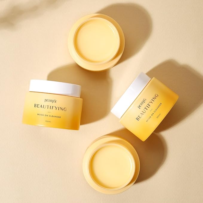 Petitfee Beautifying Mood On Cleanser 3.38 fl. oz. (100ml) - Cleansing Balm, Makeup Removal, Pore Cleansing, Dissolves Sunscreen, Moisturizing Finish with Citrus Aroma Oil, Korean Skincare