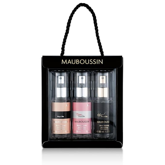 Mauboussin - Pour Elle Body Mist Set 3x50ml (3x1.7 Fl Oz) : Pour Elle, Elixir & Rose