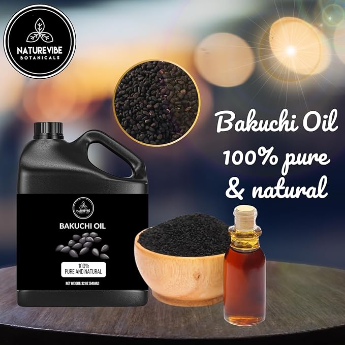 Naturevibe Botanicals Bakuchi (Babchi) Oil 32 Ounces | 100% Pure and Natural | Great for Skin Care and Hair Care
