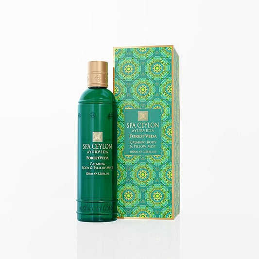 SPA CEYLON ForestVeda - Calming Body & Pillow Mist, Aromatherapy Stress Relief Pillow Mist, Natural - Organic, Natural Body Mist & Room Spray 100ml