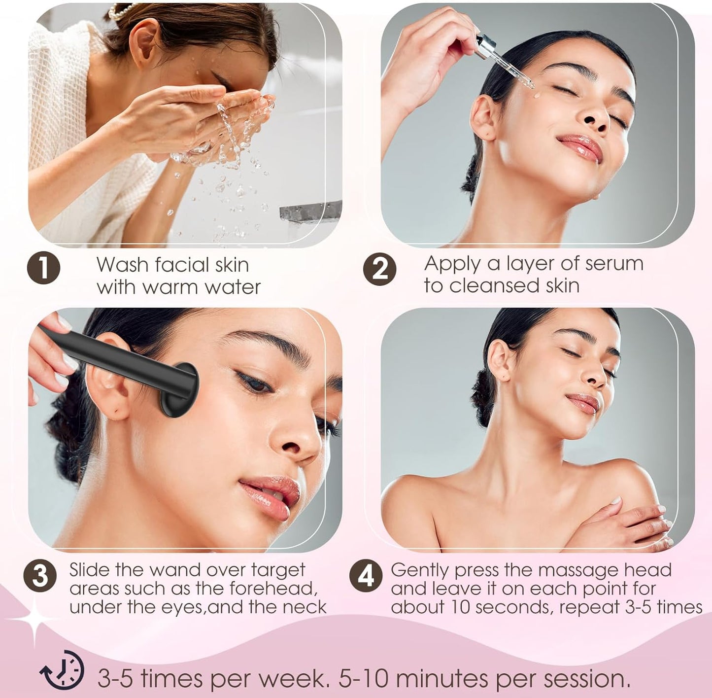 Light-Therapy-Wand, Red Light Therapy for Face and Neck, 9-in-1 Led Facial Sculptor Rejuvenation Eyes & Face Massager Tool