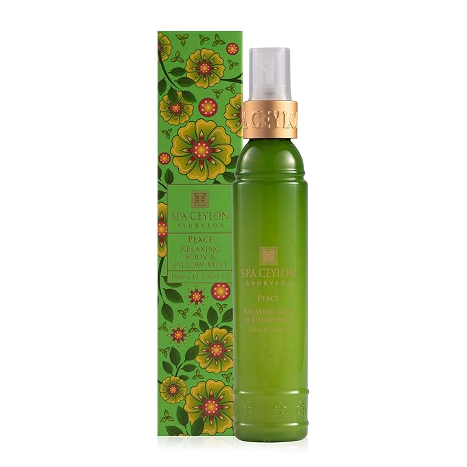 SPA CEYLON Peace Relaxing Body and Pillow Mist, Herbal Skin Care Spray with Lemongrass, Lavender and Peppermint, Hydrating & Calming, Vegan & Cruelty-Free