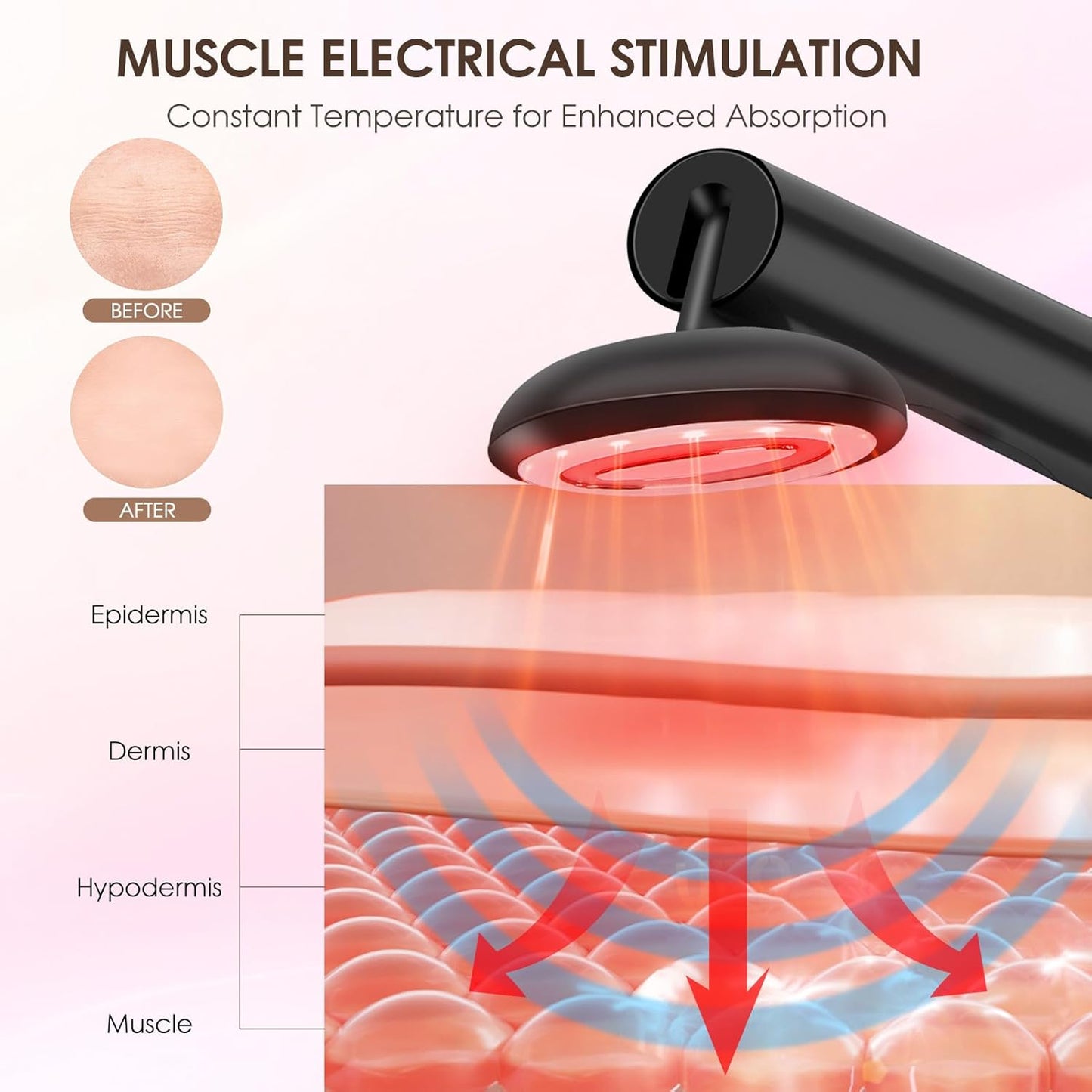 Light-Therapy-Wand, Red Light Therapy for Face and Neck, 9-in-1 Led Facial Sculptor Rejuvenation Eyes & Face Massager Tool