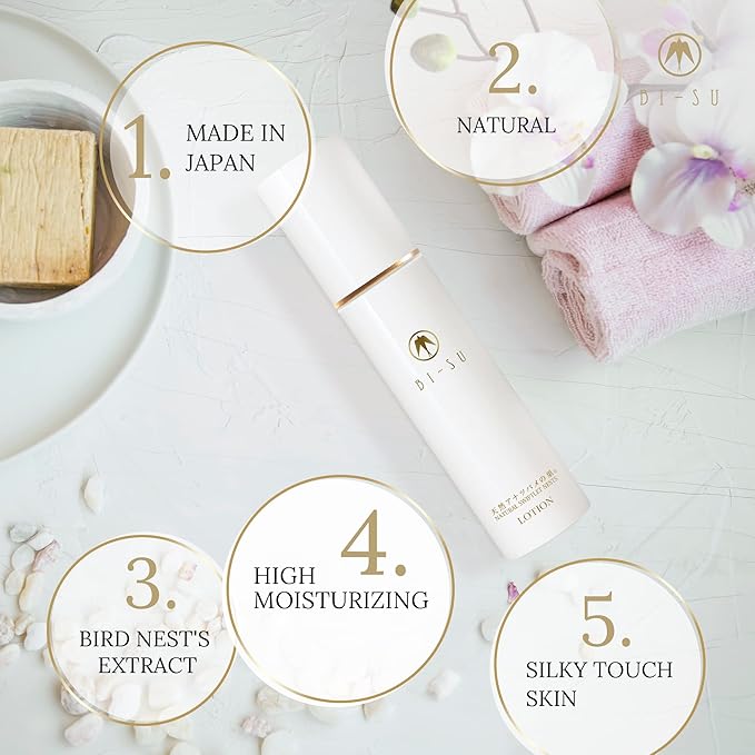 BI-SU Bird's Nest Extracted Essence Moisturizing Facial Essence (Lotion), Japan Skin care, Collagen, Instant Hydrating for All Skin, 4.05 fl.oz,120ml