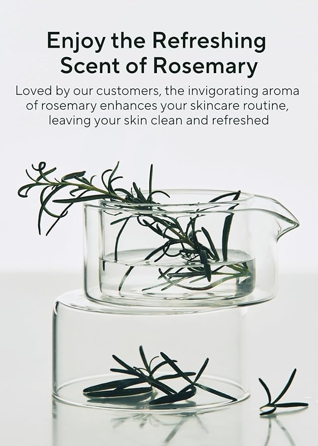 AROMATICA Vitalizing Rosemary Pore Cleansing Oil – Double Cleanser & Makeup Remover, Oil-Based for Gentle Sebum Control with Fermented Moringa & Essential Oils (6.7 fl oz./200ml)