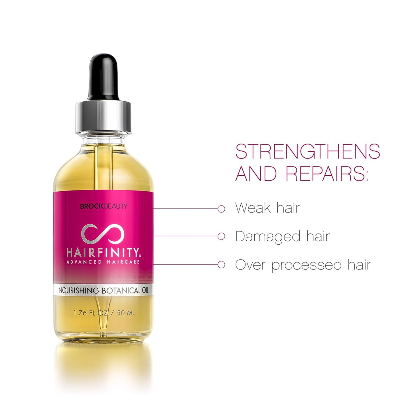 Hairfinity Botanical Hair Oil with Rosemary - Growth Treatment for Dry Damaged Hair and Scalp with Jojoba, Olive, Sweet Almond Oils - Silicone and Sulfate Free 1.76 oz