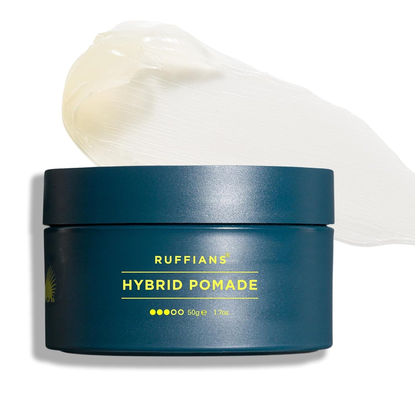 Ruffians Hybrid Pomade, Omega-Enhanced Haircare Solution For Textured Hair, Mid-hold, High Shine, for Textured and Coiled Hair, Easily Washable, 50g