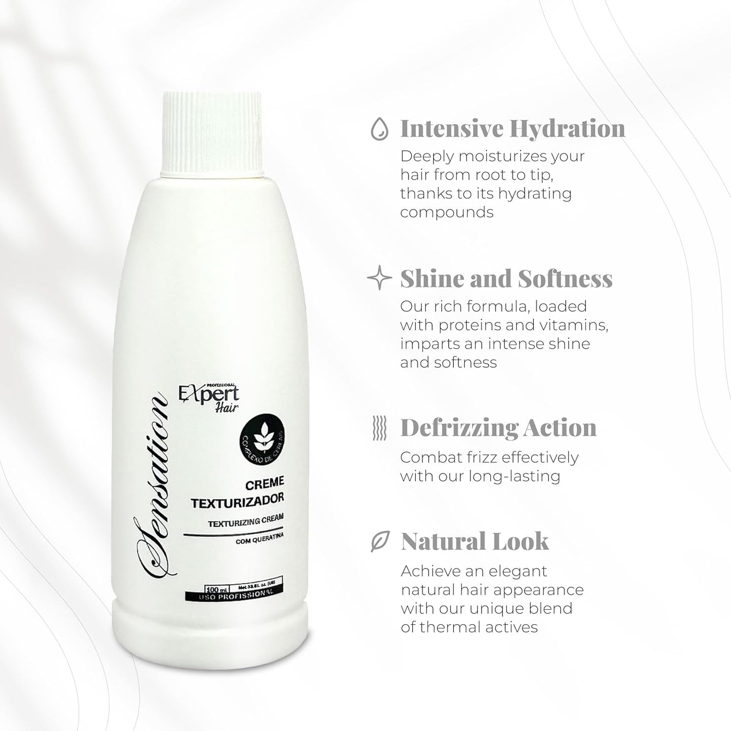 Expert Hair Sensation Straightening & Smoothing Kit :Texturizing Cream + Gold Repair Mask for Ultimate Hair Transformation- At Home Keratin Treatment for Straight, Silky, Moisturized Hair