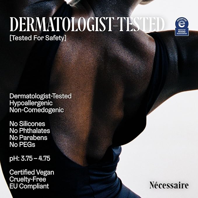 Nécessaire The Body Serum – Fragrance-Free Hydrating Lotion with Hyaluronic Acid + Niacinamide – Fast-Absorbing Body Serum for Sensitive + Eczema-Prone Skin. 1.7fl oz.