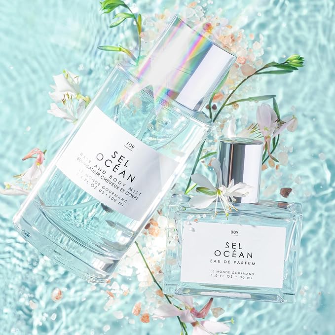 Le Monde Gourmand Sel Océan Hair & Body Perfume Mist - 3.4oz (100ml) - Honeysuckle, Muguet and Pink Sea Salt Fragrance Notes