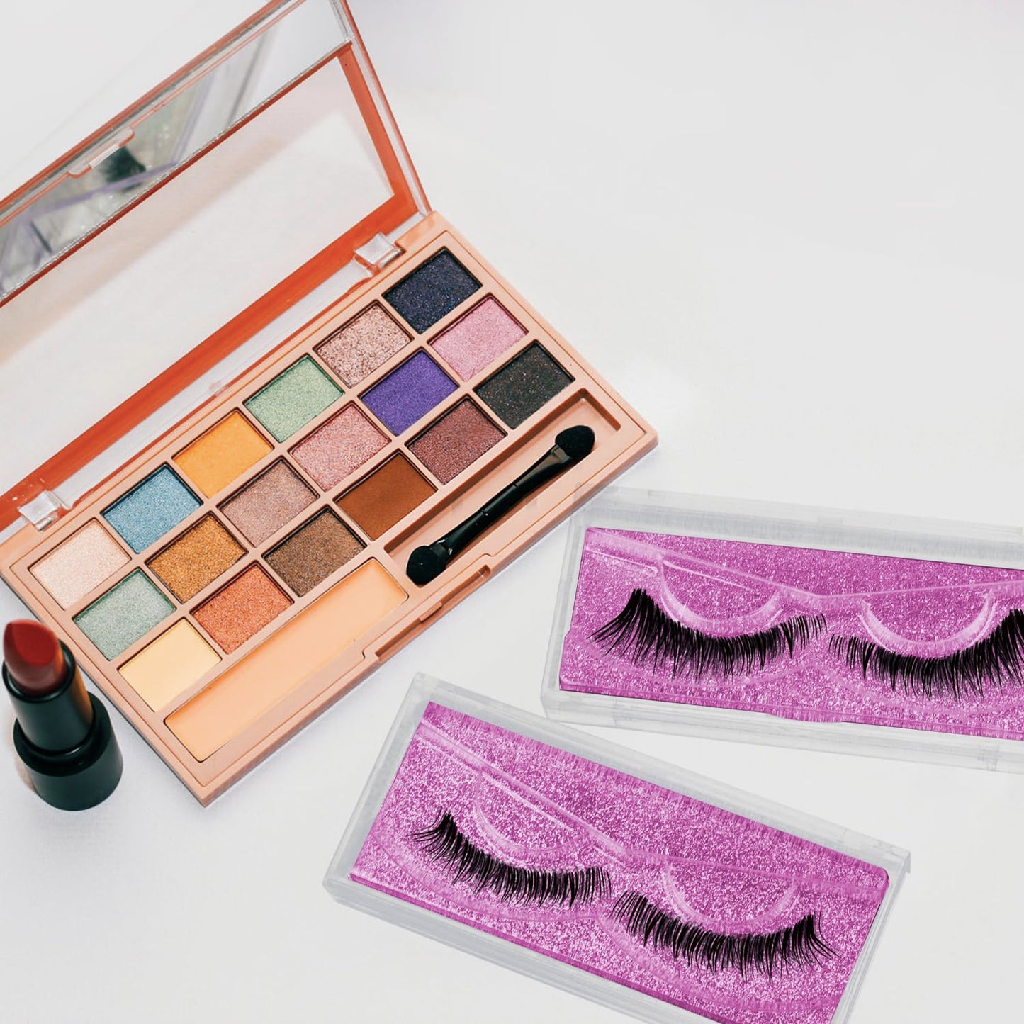 Empty Lash Boxes for False Eyelashes - 30 Pack Lash Cases, Customizable Eyelash Packaging, Bulk Lash Storage Containers, Lash Box Packaging, Premium Display & Protection (Rose)