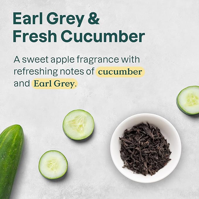 ATTITUDE Body Lotion, EWG Verified, Vegan & Cruelty-Free, Hydrating Moisturizer for Dry Skin, Non-Greasy Skin Care, Earl Grey & Fresh Cucumber Scent, 16 Fl Oz