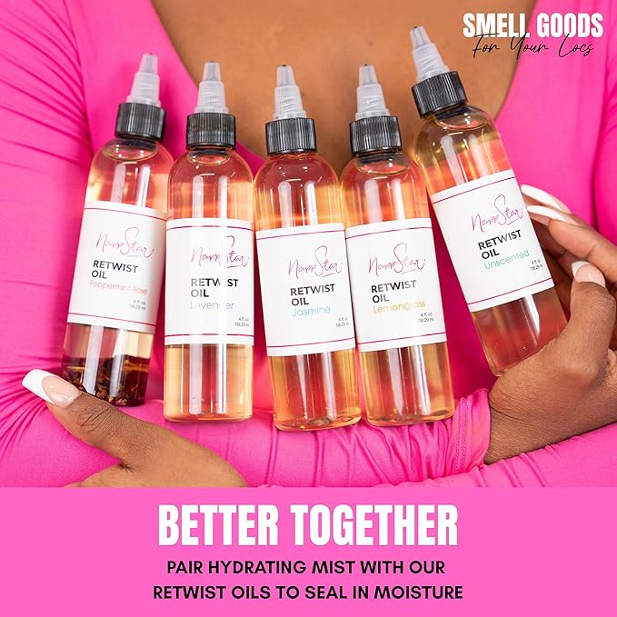 NappStar Rose Water Hydrating Mist, Moisturizing Spray for Dreadlocks, Loc Care with Aloe Vera, 8 Fl Oz